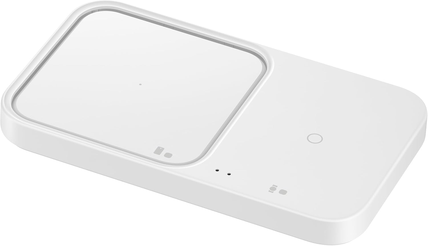 Samsung Official 15W Wireless Charger Duo [2022] with Travel Adapter, White