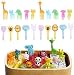 Hofumix Food Picks Fruit Forks Cake Little Forks Dessert Forks Kids Cocktail Sticks Mini Cartoon Animal Forks for Bento Lunch Box,Sandwich,Appetizer,Party Pastry 20pcs