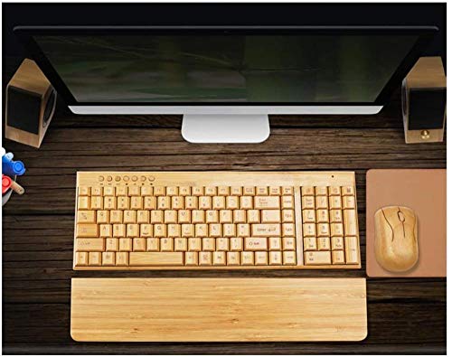 Die Tastatur Combo Mechanische Gaming-Tastatur und Maus Ultradünne drahtlose Bambus Mini Handschutz 2.4G Bluetooth Hintergrundbeleuchtung