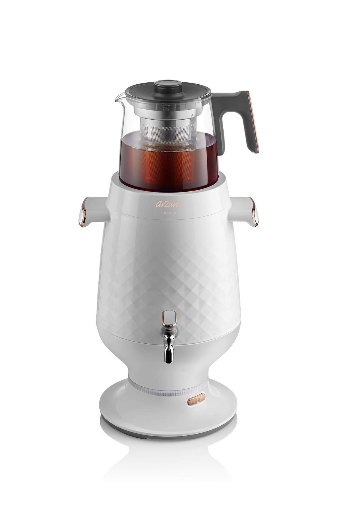 Arzum Samowar AR3083 Teebereiter, schwarz | Weiß
