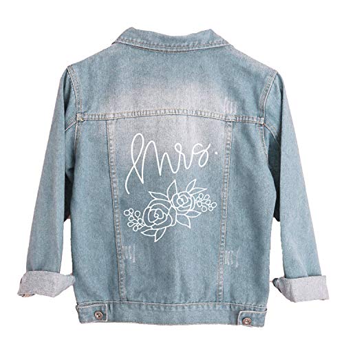 ModParty Bride Jean Jacket for Wedding Mrs Denim Jacket Honeymoon Gift