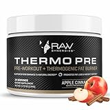 RAW Synergies Thermo Pre - Fitness Support Supplement for Active Lifestyles - Pre-Workout Thermogenic & Metabolic Support - Plant-Based, Natural Ingredients - Apple Cinnamon - 24 Servings