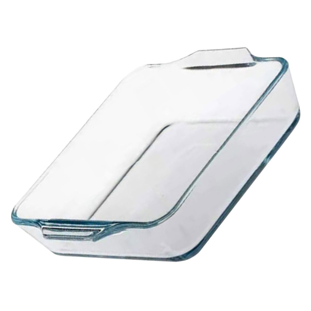 GLEAVI Fuente para Hornear de Vidrio Doble Asa de 0.8l, Apta para Microondas y Lavavajillas, Adecuado para Regalos Día del Padre en Cocina y Repostería