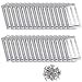 D-Worthy 30 Pieces Metal Office Library File Drawer Cabinet Card Tag Label Holder Frames with Screws (Silver Tone)