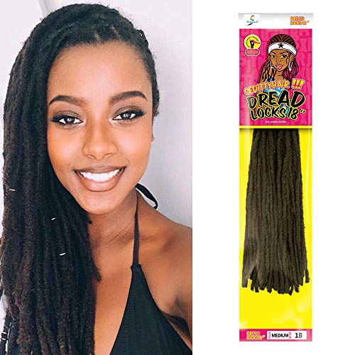 Sedittyhair 18 inch 6 Packs Dreadlocks Hair Extensions Synthetic Crochet Braiding Hair Fashion Reggae Hair Hip-Hop Style