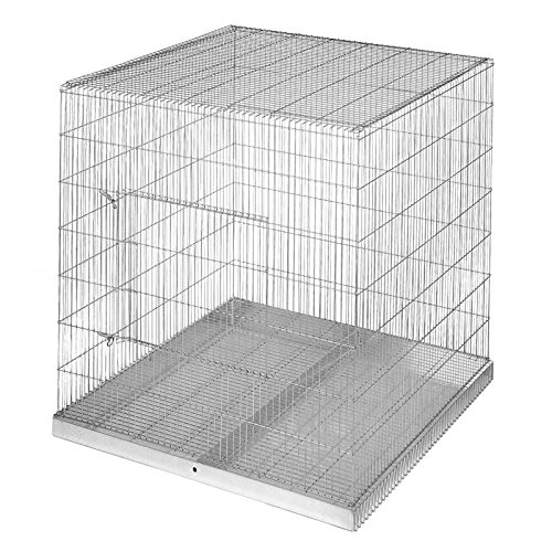 Jaula exposición loros