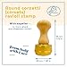 La Gondola Homemade Ravioli Stamp - Round Corzetti (Corsets) 1.97in | Italian Pasta Making Tool for Home and Business | Brass & Natural Wood | Easy to Use Ravioli Stamp | Ravioli Cutter Made in Italy