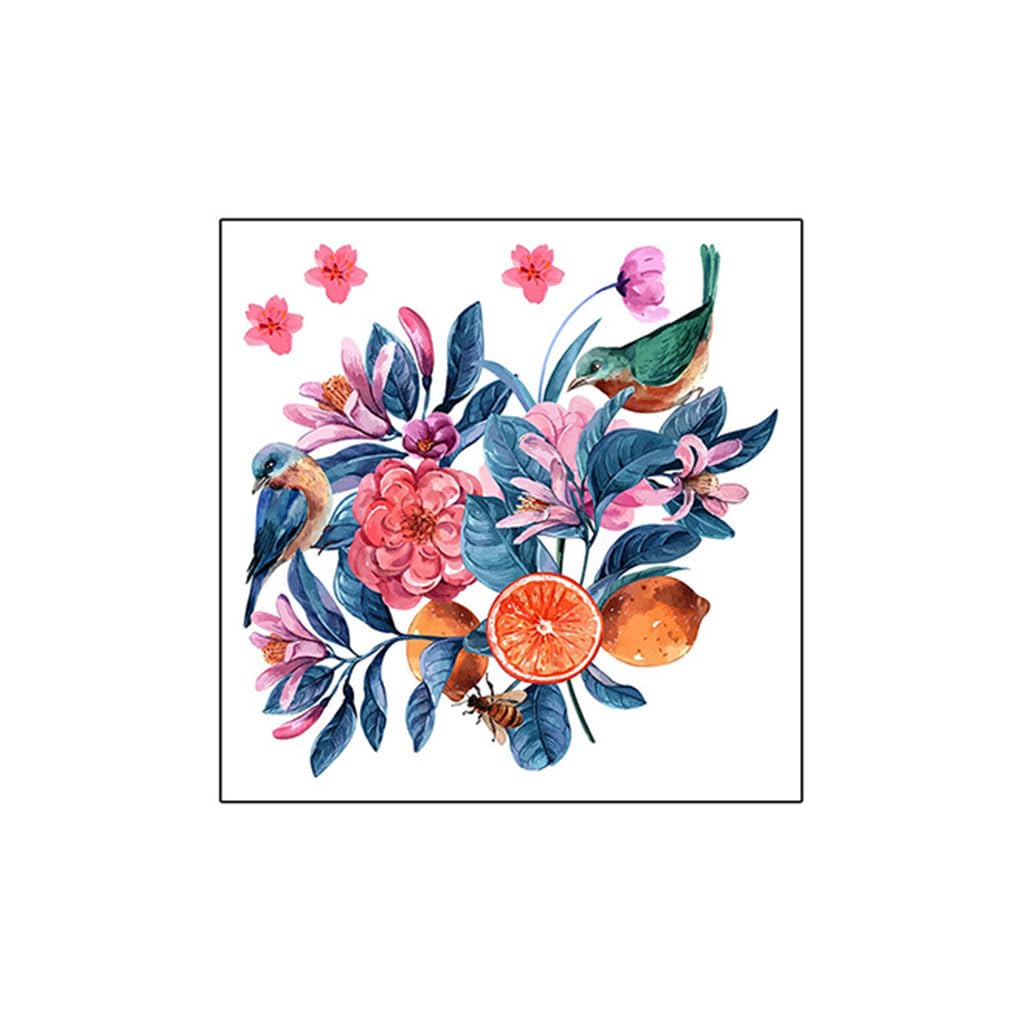 SKKWJEGE Toilet Cover Sticker Flower Decorative Decal Art Closestool Poster Mirror Window Wallpaper Self Adhesive Decoration Type 2
