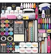 Acrylic Nail Kit with Everything for Beginner Professional Nails Kit Acrylic Set with Drill and U...