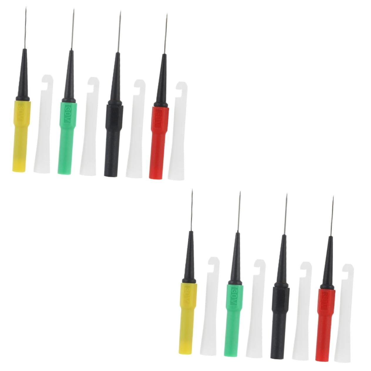 Tofficu 2 Set Perno Perforante Dell'isolamento Kit Sonda Posteriore Per Multimetro Sonda A Filo Mini Perforatore A Filo Kit Di Sonde Perforanti Black Plastica 4 Pezzi * 2