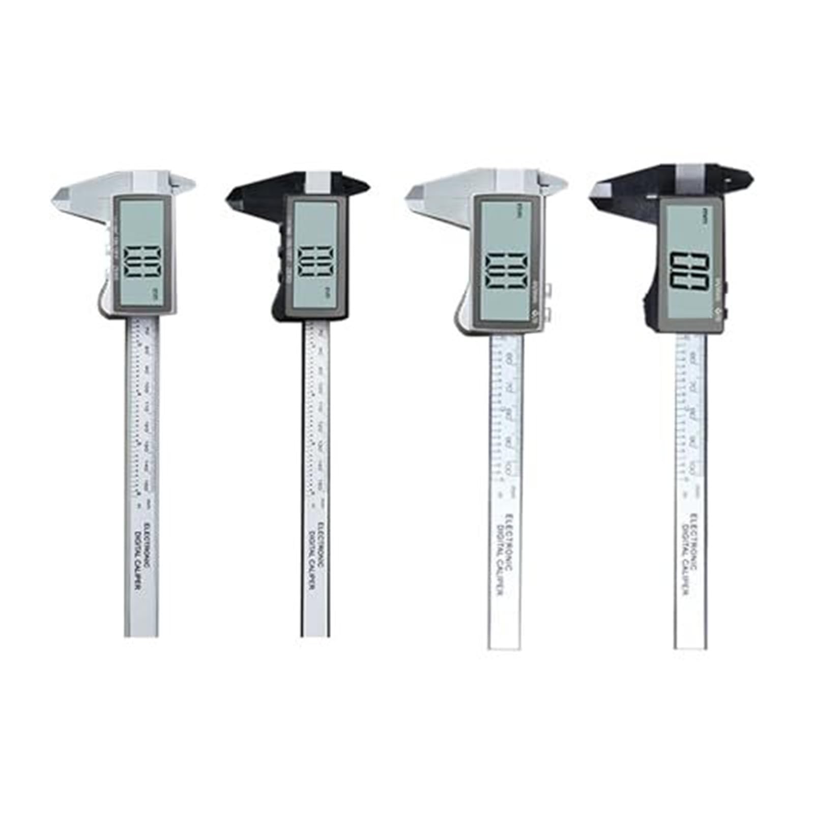 Hochpräzise elektronische Messschieber, digitale Mikrometer-Messlehre for Zuhause, Industrie, Schmuck (schwarz, 100 mm)(Silver 150mm)