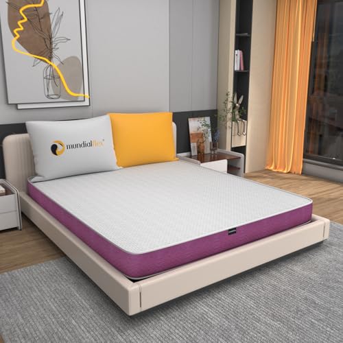 Materasso per Brandina 80x180 cm Alto 10 cm, Materasso Pieghevole in Poly Foam - Ortopedico, Traspirante, Indeformabile...
