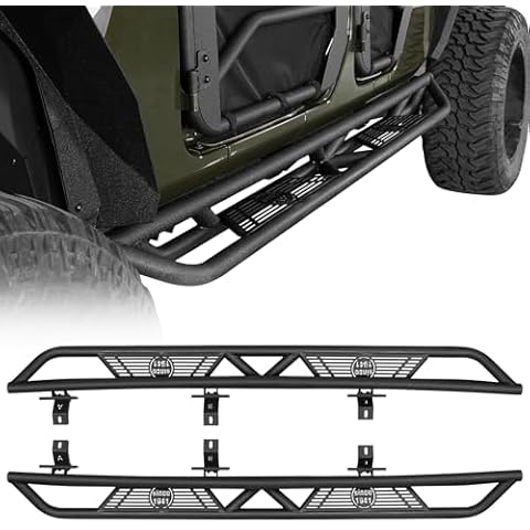 Hooke Road Gladiator 5.3" Drop Side Step Tube Running Boards Nerf Bar Rock Slider Rails for Jeep Gladiator JT 2020 2021 2022 2023 2024 2025 4-Door Cover