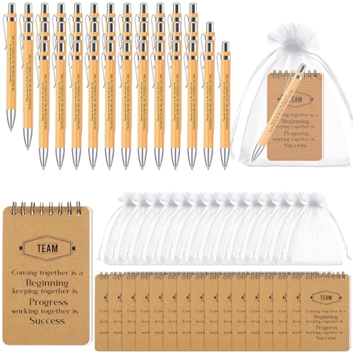 Lot de 108 cadeaux de Noël pour employés avec stylos et carnets