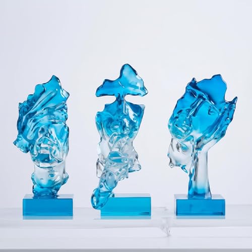 XINXUAN 3PCS Thinker Statue Set : Silence is Gold Abstract Art Ornament, Modern 