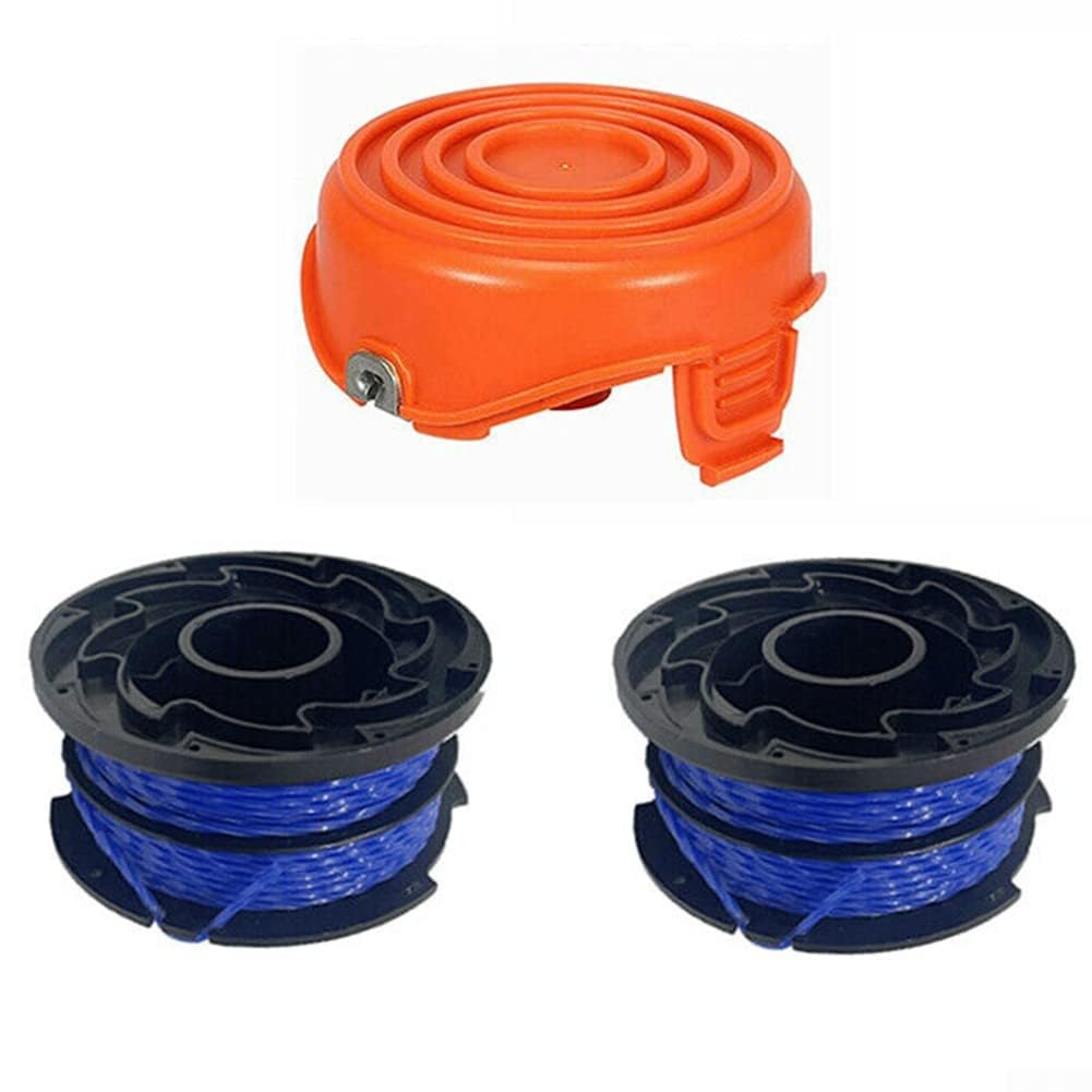 YUETTYY Trimmer Replacement Spool Line and Spool Cover for Black&Decker GL315 GL350 GL650, Auto Spools Replacement (1* Cap+2*Spool)