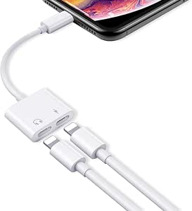 Adaptateur IPhone 2-en-1 MFi - Prise Casque 3.5mm + Charge Simultanée, Compatible IPhone 14 à 8, IPad