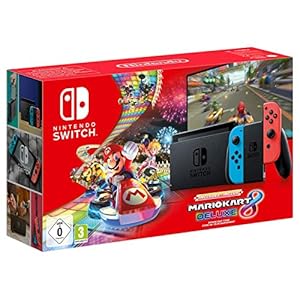 Nintendo Switch Neon-Rot/Neon-Blau (2019 Edition) Mario Kart 8 Deluxe Bundle