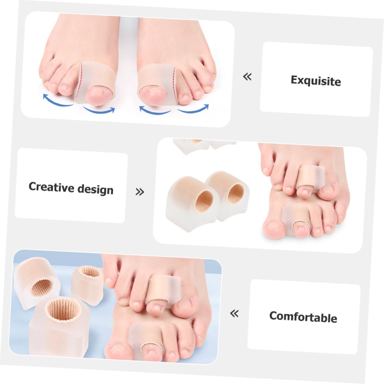 Didiseaon 5sets Splitter Foot Care Supplies Bunion Splint Bunion Spacers Men Big Brace Bunion Cover Big Straightener Big Straightener Straightener Nylon 2pairs*5
