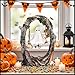Crirmosir Halloween Swinging Tree Ghost Figurine Cute Ghost on a Tree Swing Halloween Ornament Funny Swinging Ghost Statue for Garden Patio Lawn Table Home Decor (Style-2)