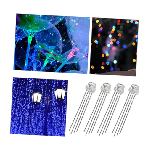 Ciieeo 50 Unidades diodo claro lâmpadas de LED lâmpadas claras leds luz vermelha lâmpada elétrica ch
