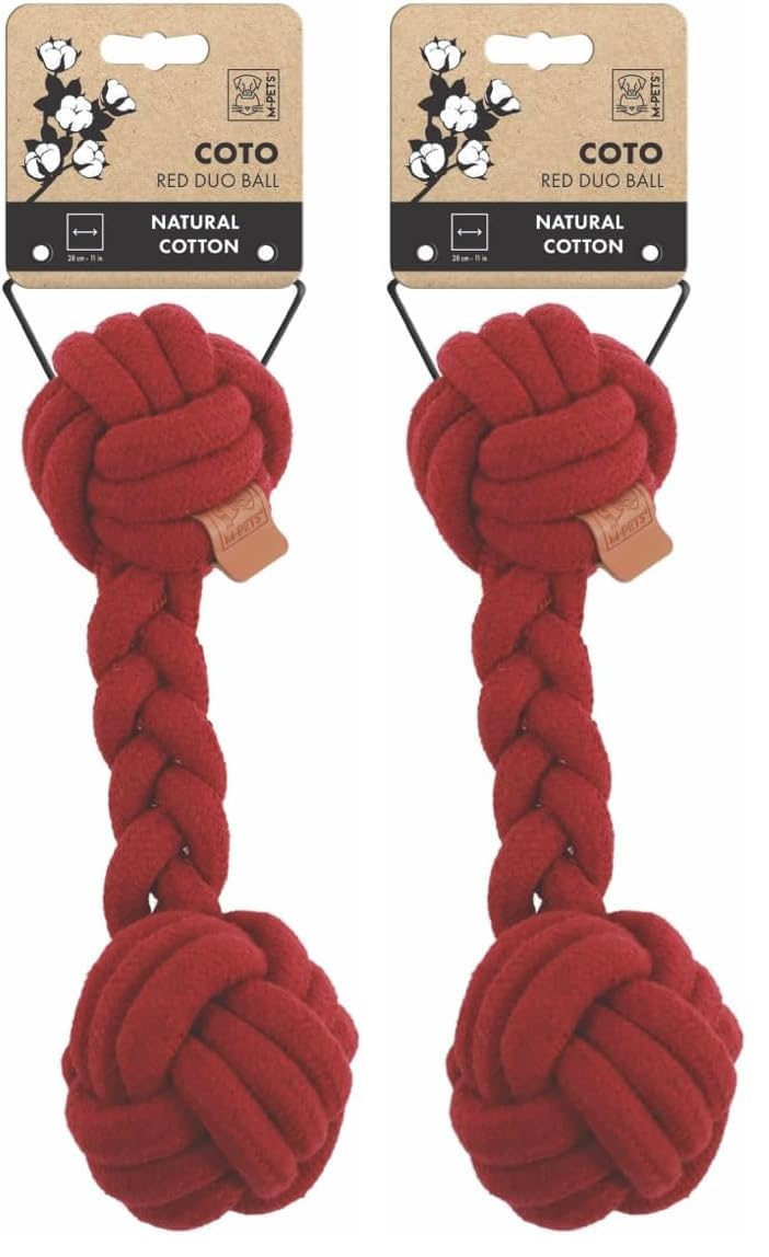 M-PETS COTO RED DUO BALL 28CM ÖRGÜ OYUNCAK (2 paketi)