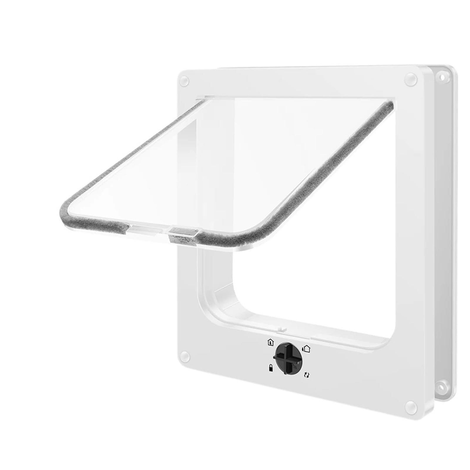 Katzenklappe Innentür for Katzen, ABS, Sicherheit for Welpen und Kätzchen, mit 4-Wege-Sicherheitsschloss, transparentes Hundetor, Zubehör