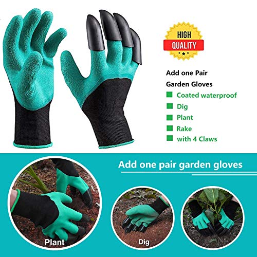 Professional 3-Pack 106 Gallons Lawn Garden Bags (D31, H31 inches) Reusable Yard Leaf Waste Bags with Coated Gardening Gloves - Storage Bag,Patio Bag,Laundry Container,Trash Can with 4 Handles