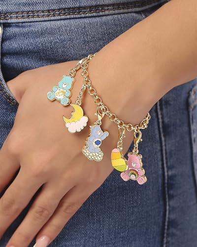 SALLY ROSE Care Bears Jewelry Set Official License, Fashion Charm Bracelet and Necklace with 5 Interchangeable Care Bears Charms2
