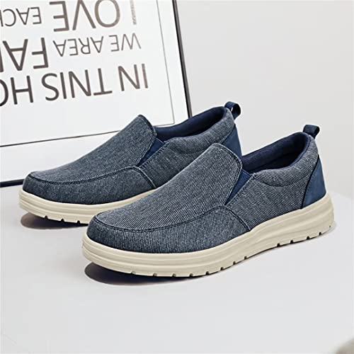 Jakcuz Men's Casual Slip on Loafers Cushion Lightweight Canvas Breathable Walking Driving Shoes4