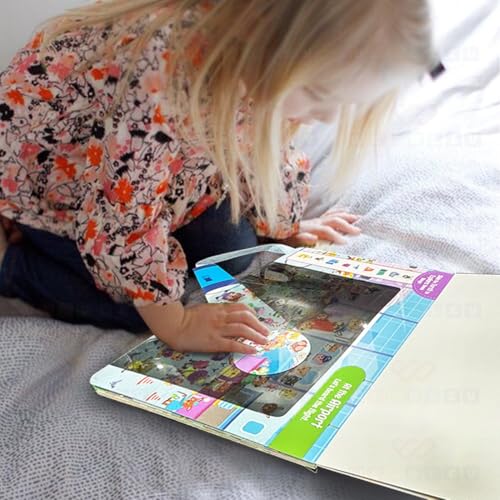 Image of Wembley Preschool Activity Search & Find Book for Kids Toys for 2-5 Years Boy Girl Seek and Find Torch Brain Game Learning Travel Toy Montessori Busy Book Birthday Gift for Kids Age 2-5 Years