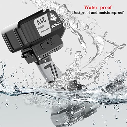 Elsoon Cordless Impact Wrench 1/2 Inch, 21V Brushless Power Impact Gun, Max Torque 346 Ft-Lbs(470N.m), 2X4.0Ah Li-Ion Battery, 6Pcs Driver Impact Sockets, High Torque Power Impact Wrench For Car Home #TOP4