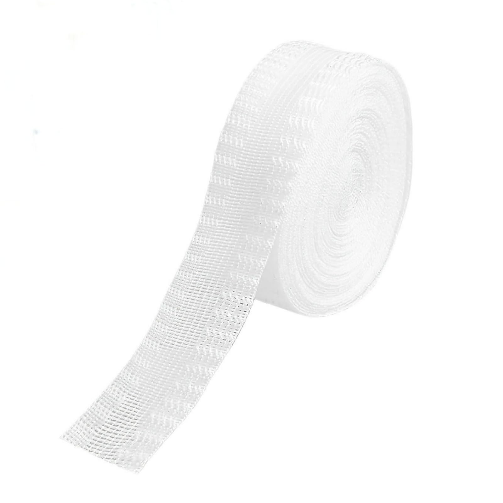 DDKCHQLT Hemming Tapes for Trousers, 10m Iron-On Adhesive Wonder Web, 2.5cm Wide Double-Sided Hem Tape for Trousers Pants Clothes Curtains Fabrics (White)