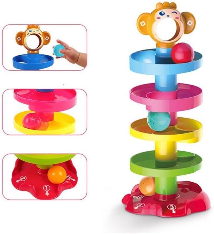 WOW Toys - Delivering Joys of Life|| Fantasy Plastic Roll and Swirl Ball (Pack of 4 Plastic Rings, 1 Plastic Ring Base and 3 Plastic Balls)|| Roll Ball Toy|| Pack of 1
