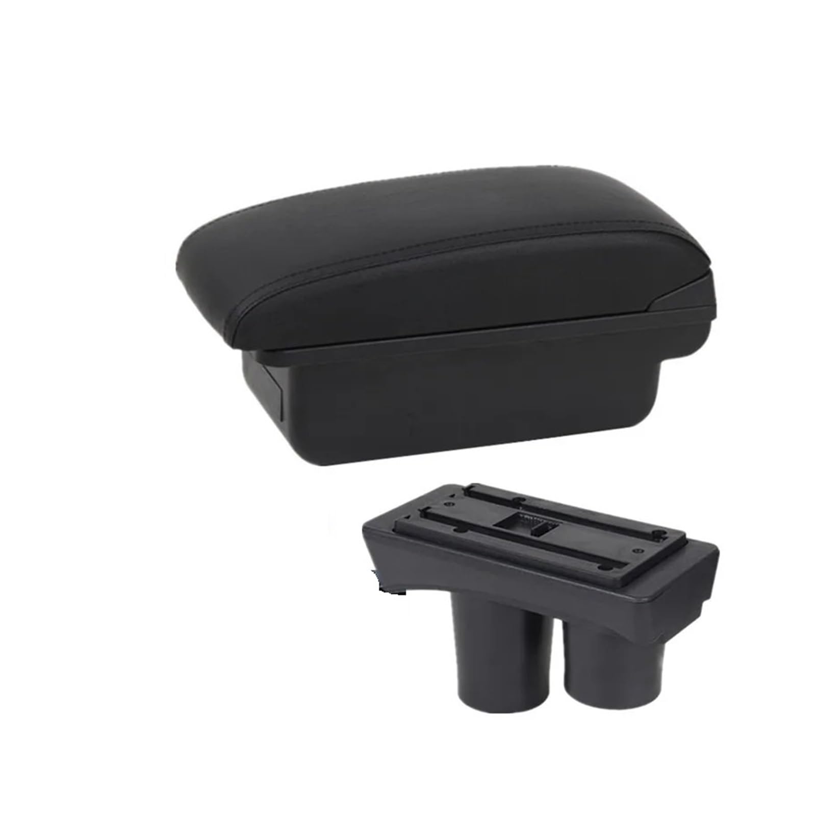 GBGWRMRYX Center Armrest Box For C-elysee Universal Car Armrest Box Storage Box Interior Dedicated Retrofit Accessories Arm Rest(A 1 Black line NO USB)