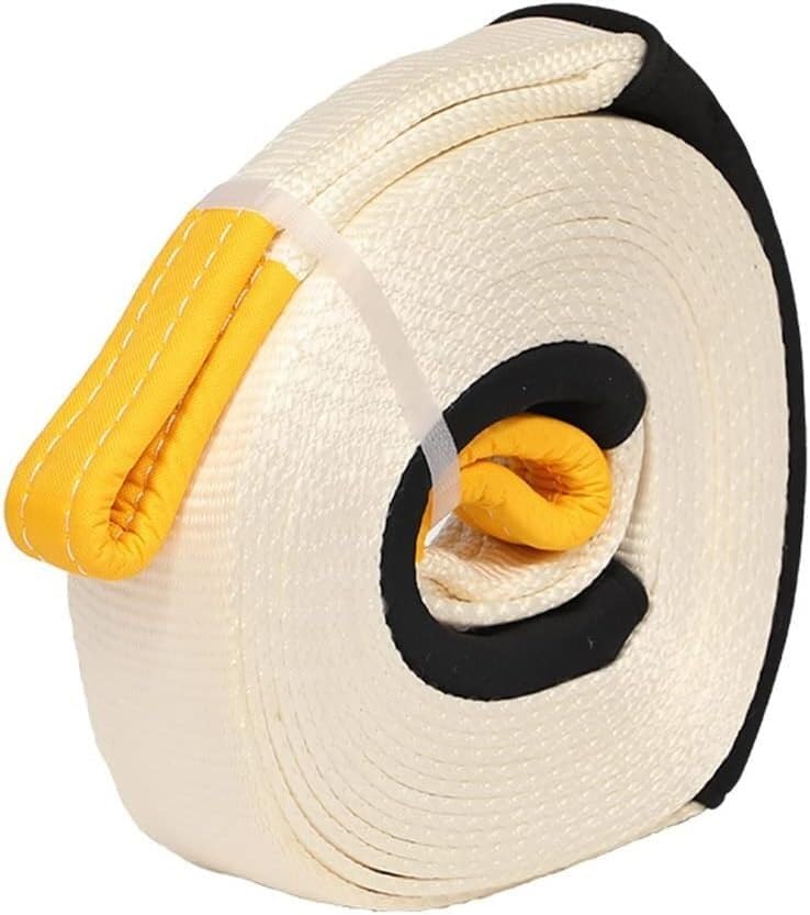 Sangle de remorquage 20T en nylon blanc de 6 mètres pour dépannage de véhicules