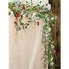 CWI Poppy Garland 5ft Indoor Holiday Garland for Mantle Table and Entryway