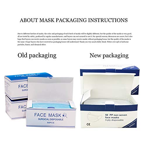 50 Pieces Disposable Face Mask Filter Safety Mask Dust Protection masks