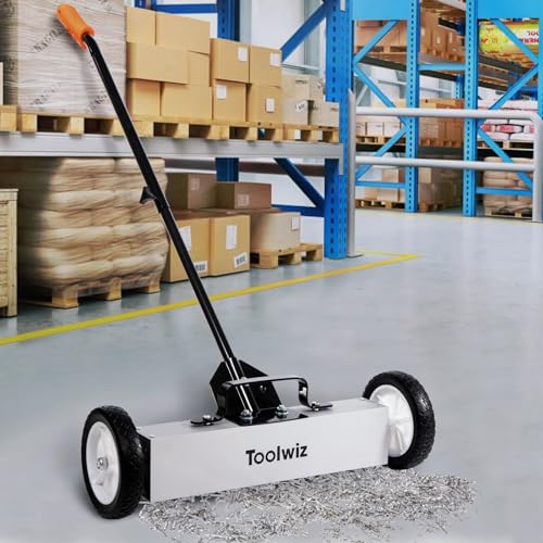 Toolwiz TMS012624 Magnetic Pick Up Sweeper 24-Inch Large Magnet Pickup Lawn Sweeper Roofing Tools thumb #6