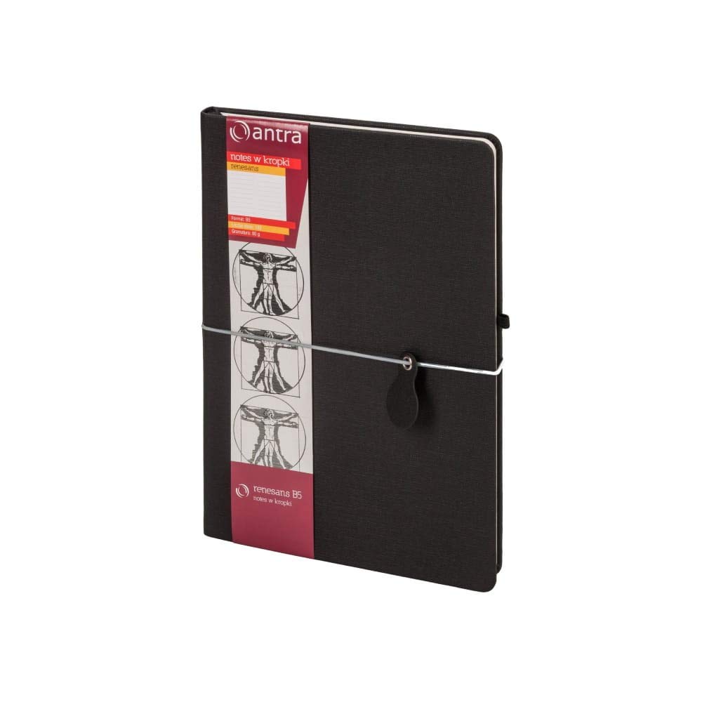 Carnet à pois B5 Antra Renaissance Noir pour ne plus perdre vos idées