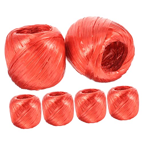 OHPHCALL Plastic Binding Rope 6 Rolls Windproof Clothesline Car Cargo Lashing Luggage Load Strap for Gardening