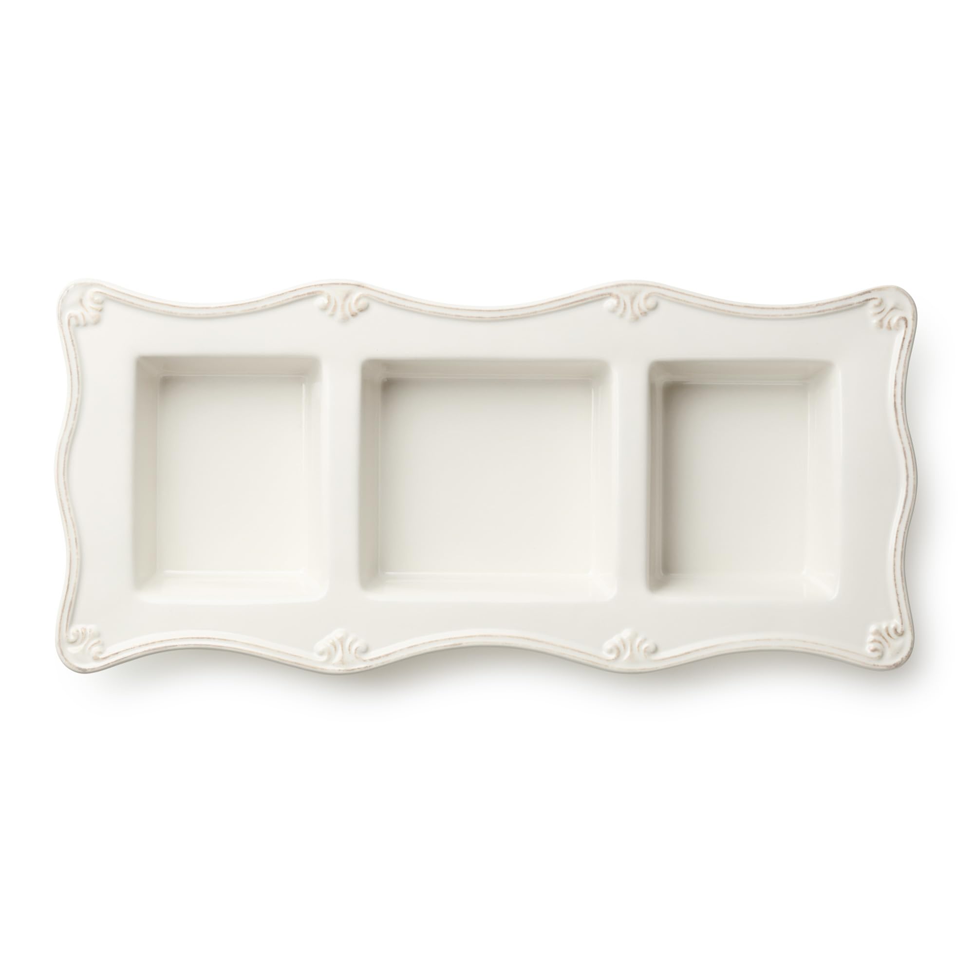 Amazon.com: Heritage Ivory 3-Section Stoneware Relish Tray