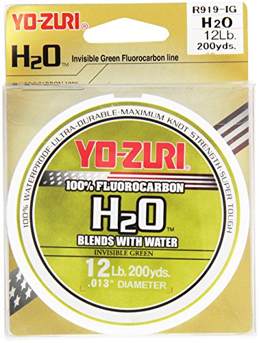 Yo-Zuri H20 Fluorocarbon 200-Yard Leader Line, Invisible Green, 20-Pound