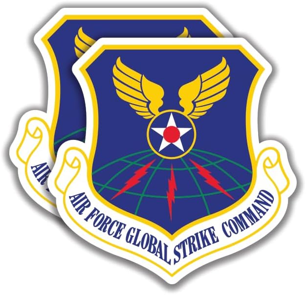 Air Force Global Strike Command Calcomanías 2 pegatinas Insignia 5.5 pulgadas de ancho x 5.4 pulgadas de alto Bogo ventana de coche