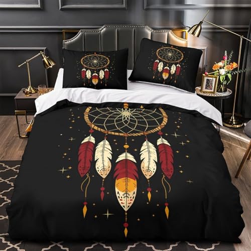 Housse de couette libellule néon infroissable zippée pour lit 220x240 parure microfibre douce - 2