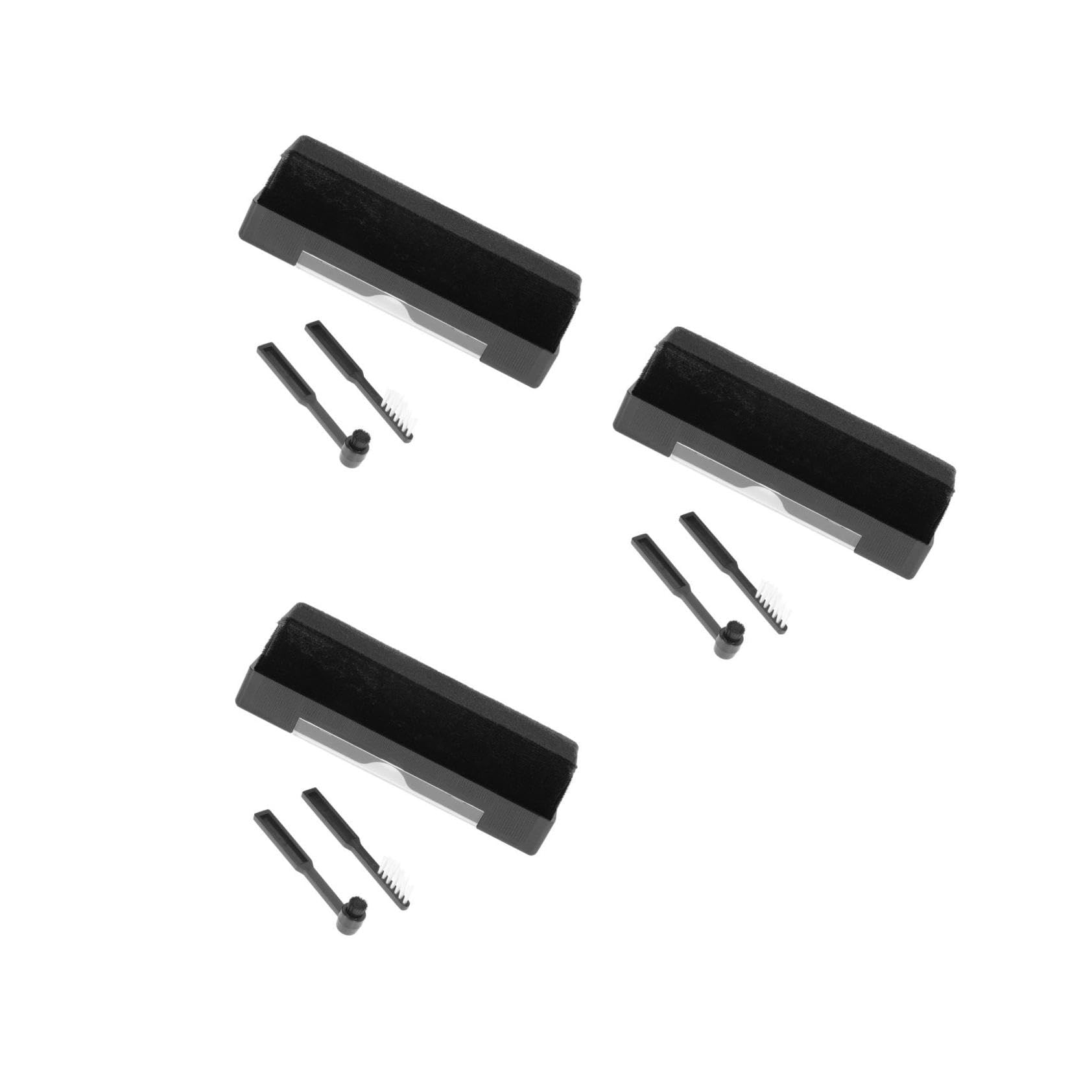 OSALADI 3sets Spazzola Per Pulizia Dischi in Vinile Antistatica Kit Completo Per Manutenzione e Del Giradischi Facile Da Usare e Pratico Compatibile Con Strumenti Musicali Rimuove Polvere