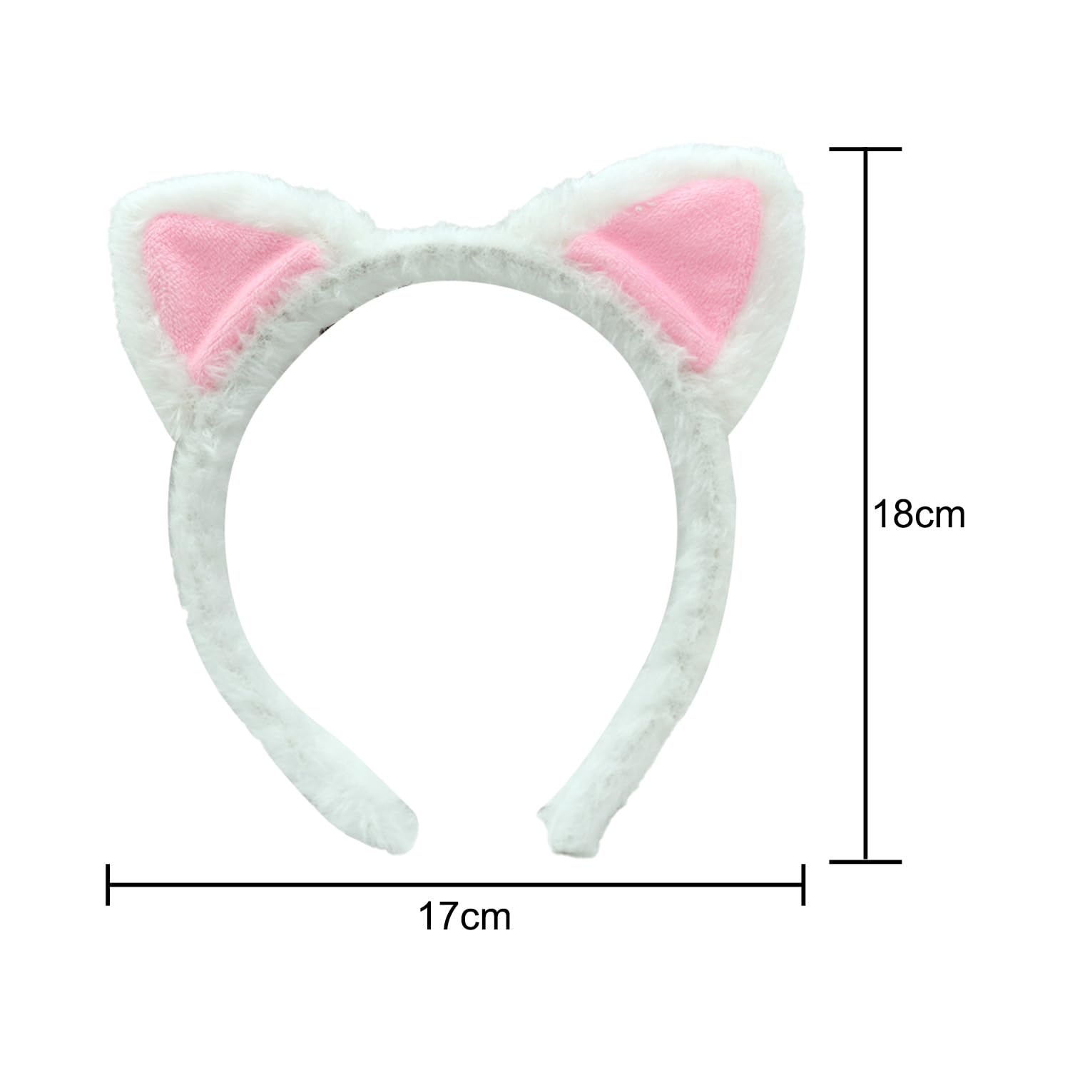 XNHIU 2 Pieces Cat Ears Headband - Children & Adult Cute Lovely Hairband Furry Cat Ears - Halloween Party & Daily Decoration for Women - Image 2