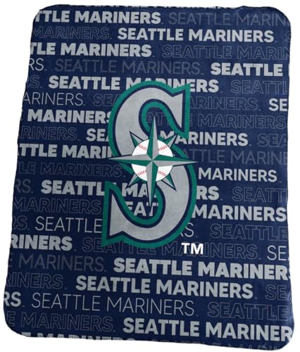 Logo Brands Seattle Mariners 50" x 60" Classic Fleece Throw Blanket