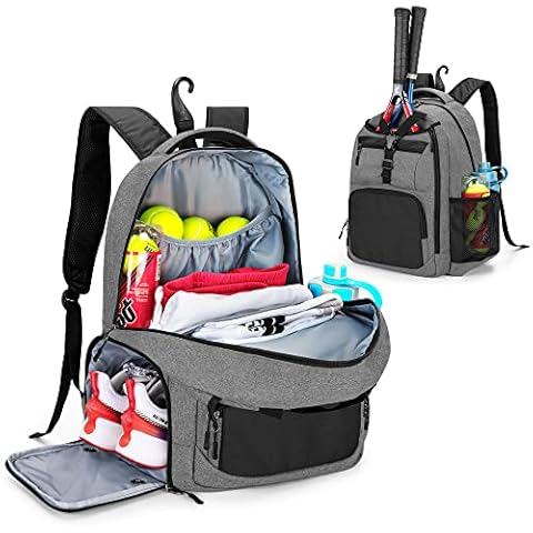 DSLEAF Tennis Backpack with Shoe Compartment Cover