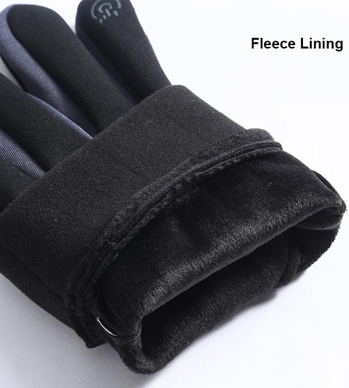Miniatura 6 de Guantes de invierno para correr con forro polar para mujer, para pantalla táctil, resistentes al viento, para ciclismo, camping, senderismo,